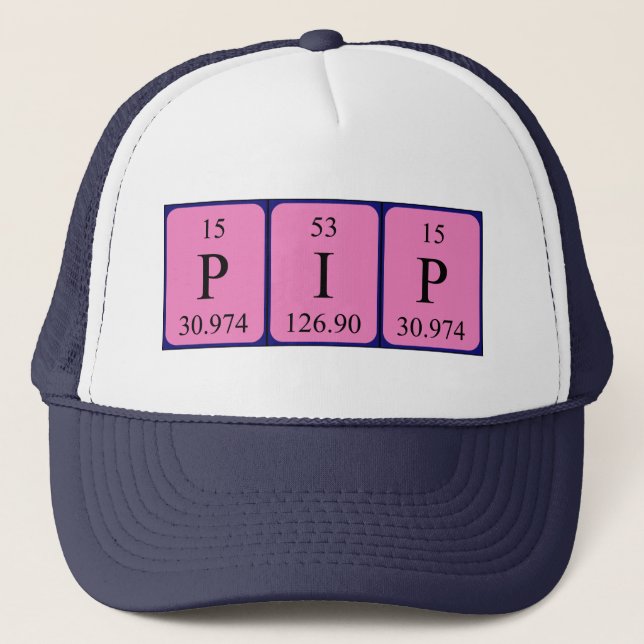 Pip periodisk hatt bord namn keps (Framsida)