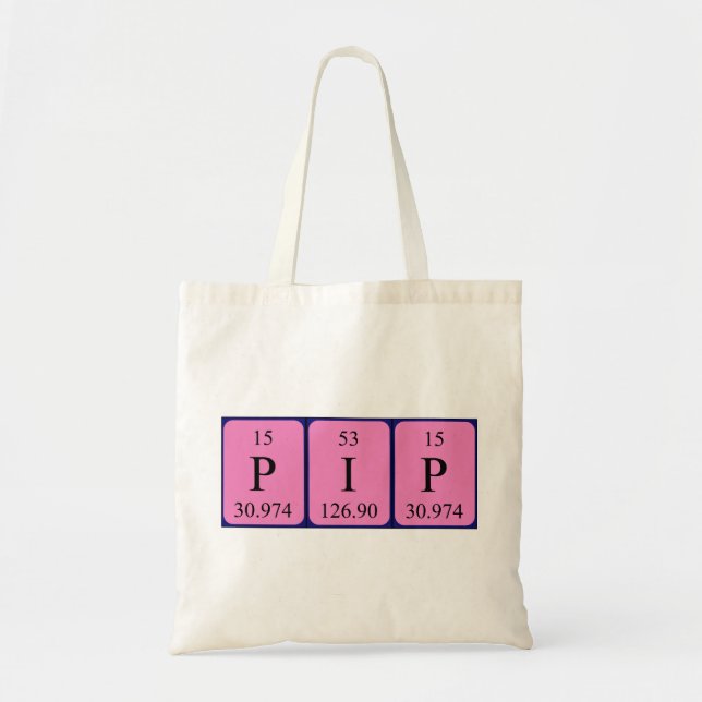 Pip Periodisk påse bord namn Tygkasse (Framsidan)