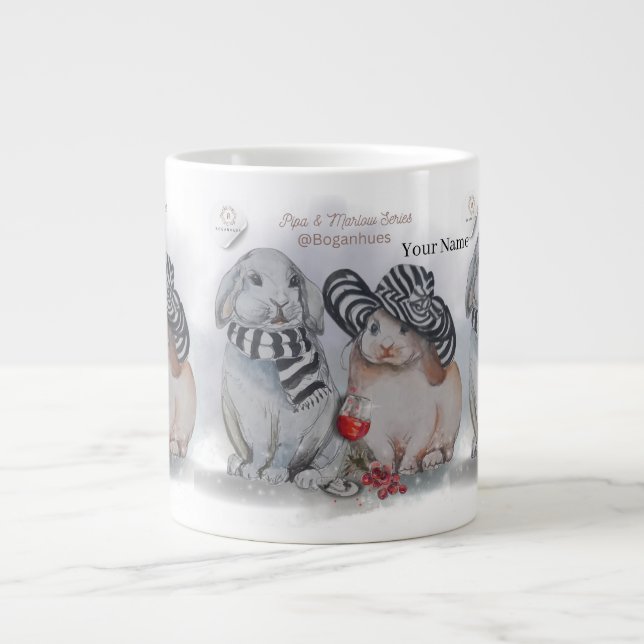 "Pipa & Marlow" Boganhues Tryck Jumbo Mugg (Framsidan)