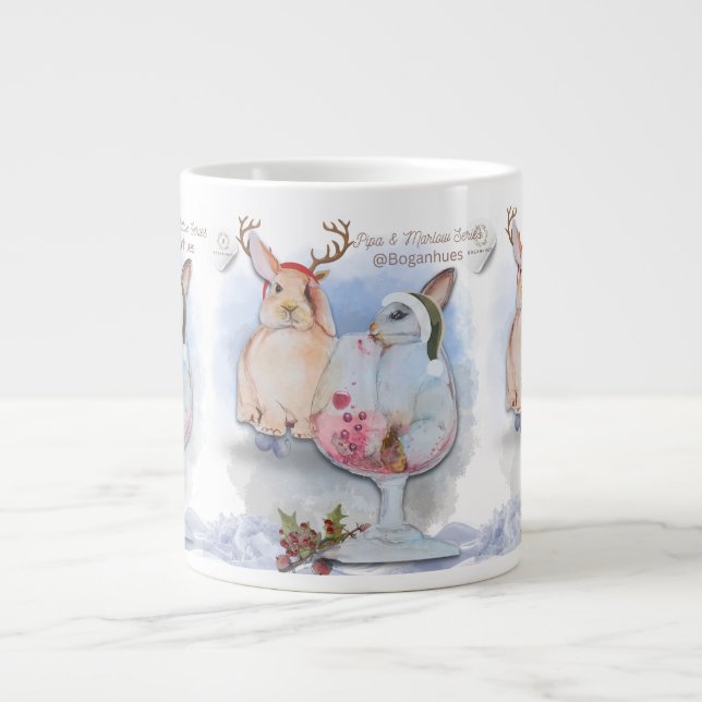 Pipa & Marlow Series Boganhues Print Jumbo Mugg (Framsidan)