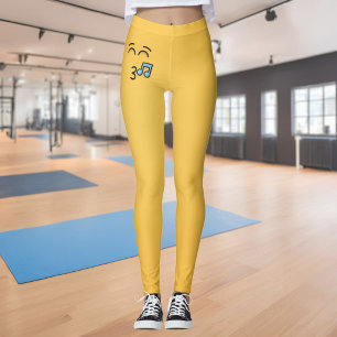 Pipande ansikte med leende ögon leggings