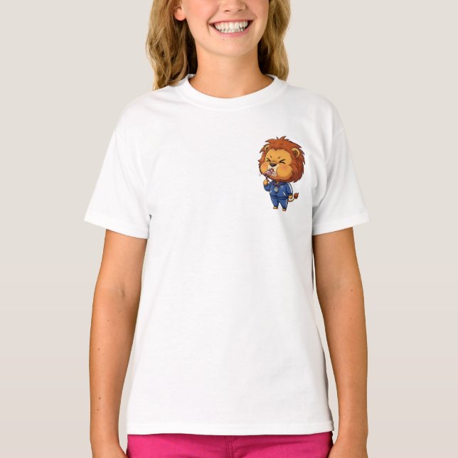 Pipande Coach Lejon Chibi Barn T Shirt (Framsida)