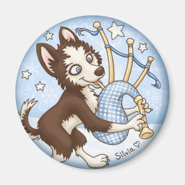Pipe Band Husky Magnet (Framsidan)