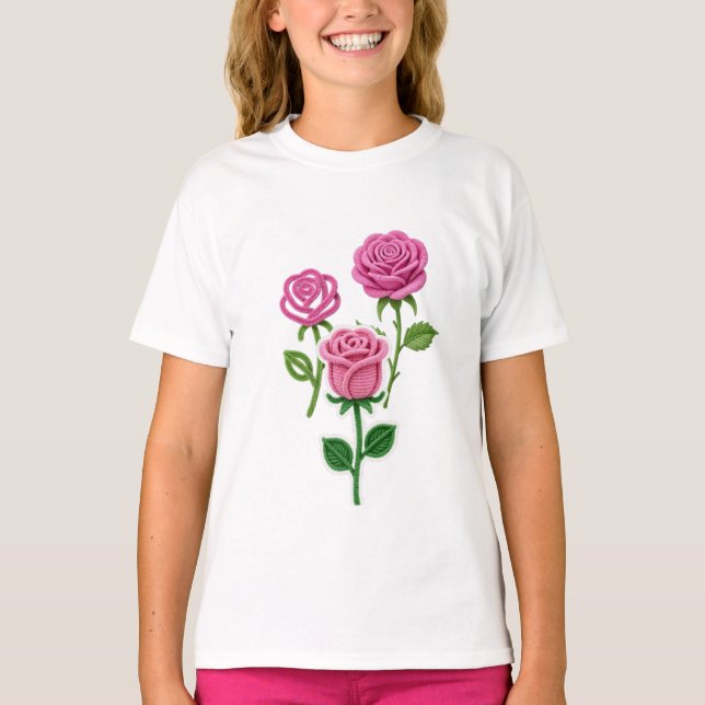 Pipe Cleaner Flower T Shirt (Framsida)