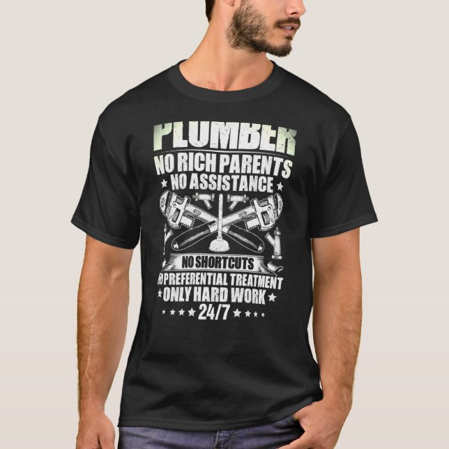 Pipe Fitter-rörmokare för hårt arbete T Shirt (Framsida)