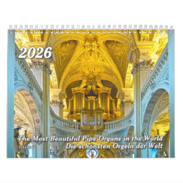 Pipe Organ Calendar 2026 Kalender