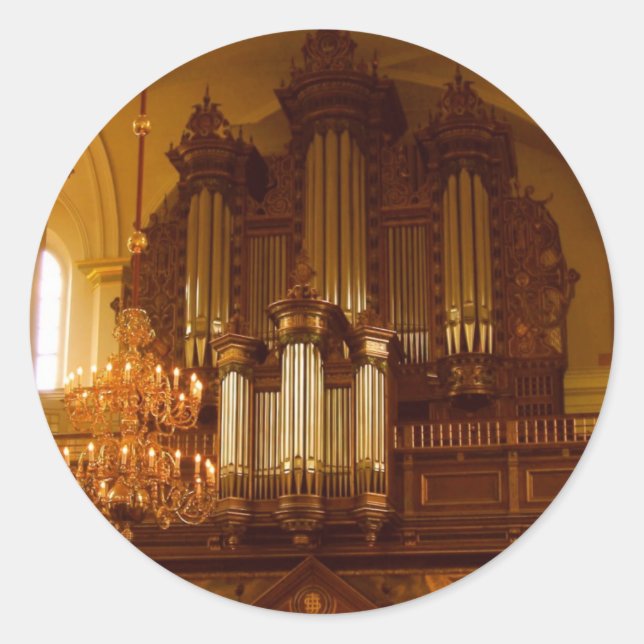 Pipe Organ-dekalett Runt Klistermärke (Framsida)
