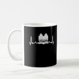 Pipe Organ Heartslag Church Music Organist Kaffemugg