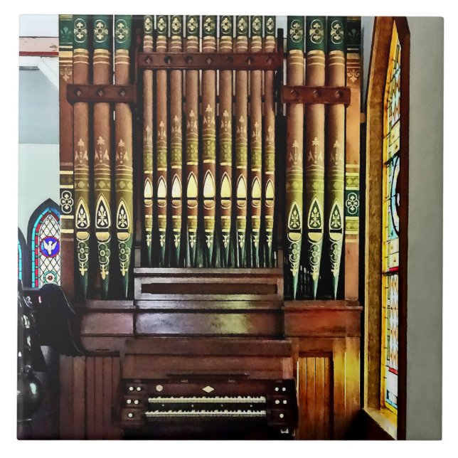 Pipe Organ i kyrkan Kakelplatta (Framsidan)