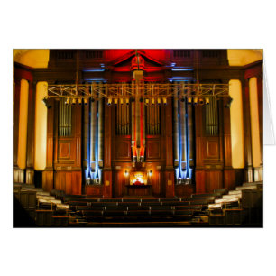Pipe-organ och -organism hälsningskort