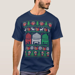 Pipe Organ Ugly jul Sweater Coffee Älskare Gif T Shirt
