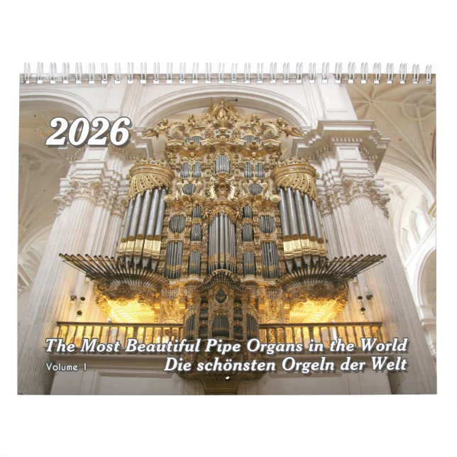 Pipe Organ Wall Calendar - Music Calendar 2026 Kalender (Omslag)