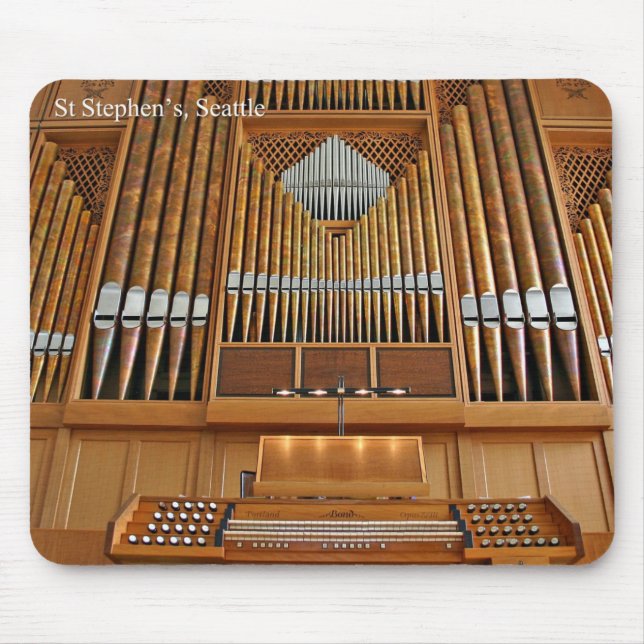 Pipe-organet mousepad - St Stephen's, Seattle Musmatta (Framsidan)