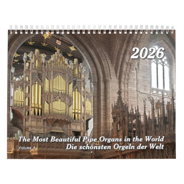 Pipe Organs Beauty 2026 - An Organ Calendar Kalender (Omslag)
