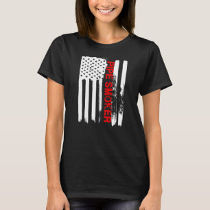 Pipe Smoker TShirt Old school Tobacco USA flagga G T Shirt