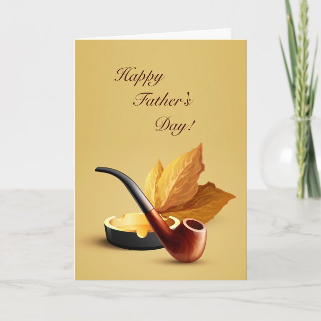 Pipe Tobacco Fars dag Photo Greeting Card Tack Kort (Framsida)