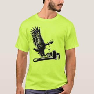 Pipe wrench eagle t shirt