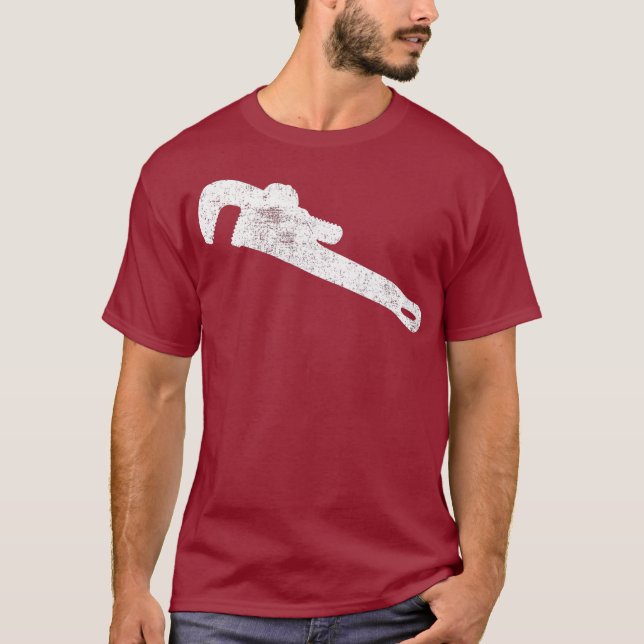 Pipe Wrench Pipe Fitter Plumber VS T Shirt (Framsida)
