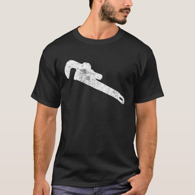Pipe Wrench Pipe Fitter Plumber VS T Shirt (Framsida)