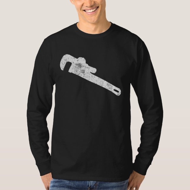 Pipe Wrench Pipe Fitter Plumber VS T Shirt (Framsida)