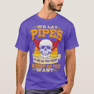 Pipefitter-funktion för rörmokare på baksidan t shirt