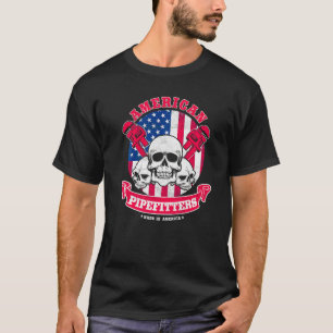 Pipefitter Gifts Plumber Patriot American Pipefitt T Shirt