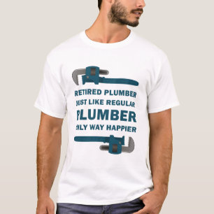 PipeFitter Plumving - Lusnyt Lycklig-pensionerad p T Shirt