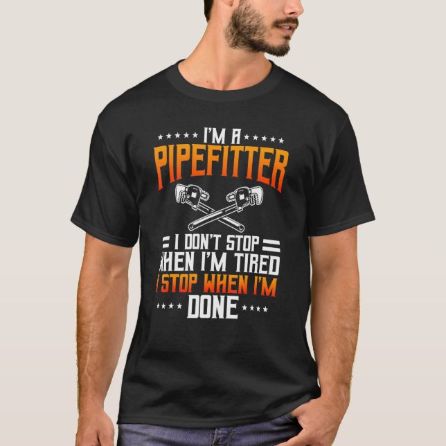 Pipefitter Steamfitter Tradesman Plumber Piping Sy T Shirt (Framsida)