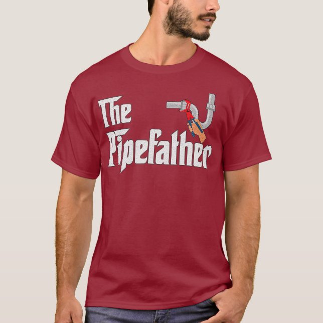 Pipeftern Plumber ger Pipefitter roligt T Shirt (Framsida)