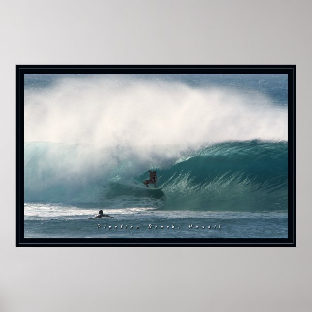 Pipeline Beach Surfer Poster (Framsidan)