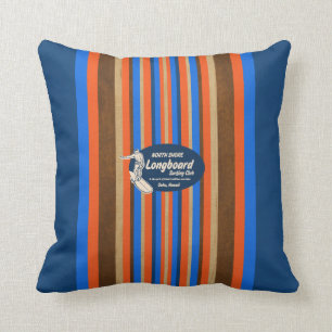 Pipeline Hawaii Surfboard Reversible Square Pillow Kudde