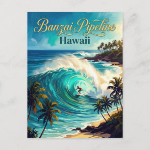 Pipeline Hawaii Vykort