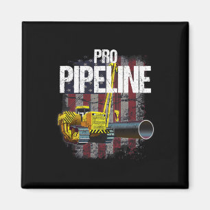 Pipeline Welders USA flagga Side Boom Pipe Trump G Magnet