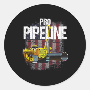 Pipeline Welders USA flagga Side Boom Pipe Trump G Runt Klistermärke
