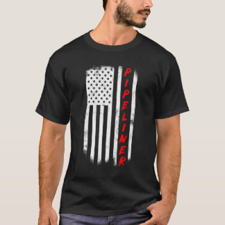 Pipeliner American Flagga Hoodie for Welder T Shirt