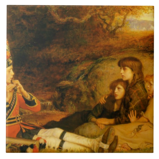 Piper (av John Everett Millais) Kakelplatta (Framsidan)