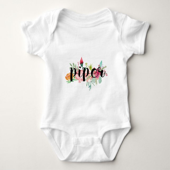 Piper Blommigt Personlig Tee (Framsida)