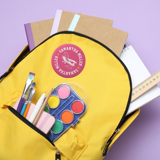 Piper Cub Airplane Not Your Co-Pilot Pink Custom Knapp (Skapare uppladdad)