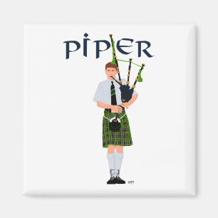 PIPER Grön Karo Magnet