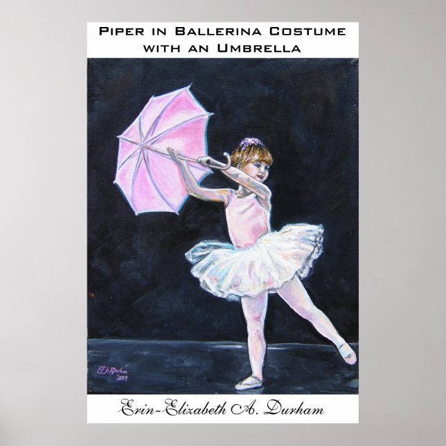 Piper in ballerina costume with an parbrella poster (Framsidan)