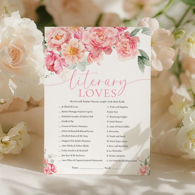 Piper Literary Loves Game Inbjudningar (Skapare uppladdad)