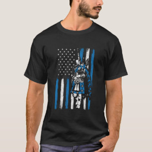 Piper på oss flaggpåse säckpipespelare säckpipa sä t shirt