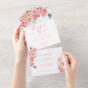 Piper Peony Blommigt Baby Shower Baby i Bloom