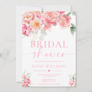 Piper Peony Blommigt Möhippa Inbjudningar