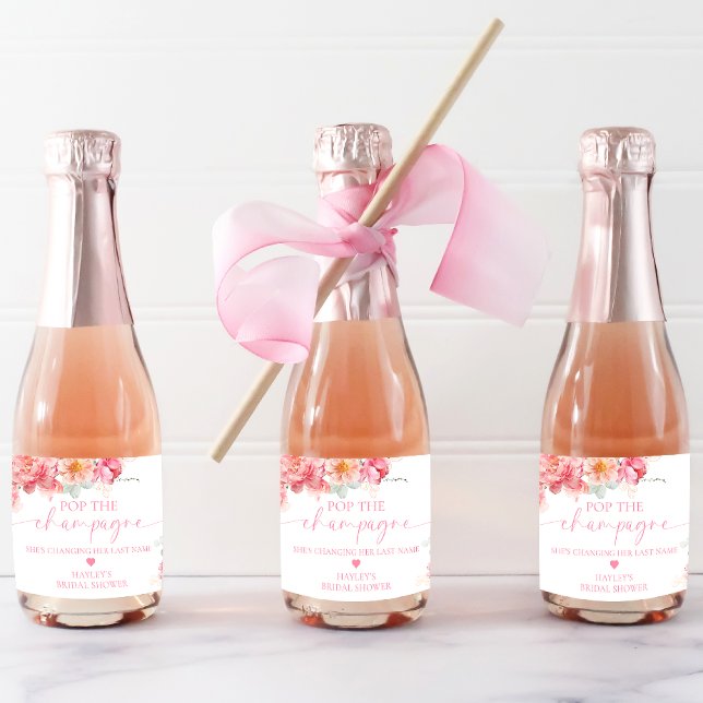 Piper Peony Blommigt Pop the Champagne Möhippa (Pop The Champagne Bridal Shower Favors Piper Peony )