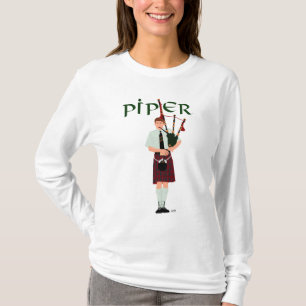 PIPER Röd Rutig T-shirt