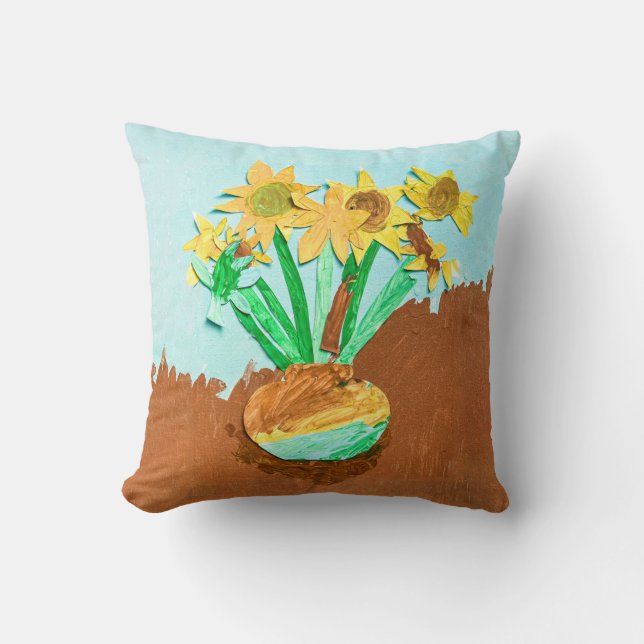 Piper's VanGogh inspirerade solblommor Dekorativ k Kudde (Framsida)