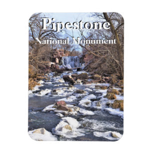 Pipestone Bäck, Winnewissa Falls, Winter, MN Magnet