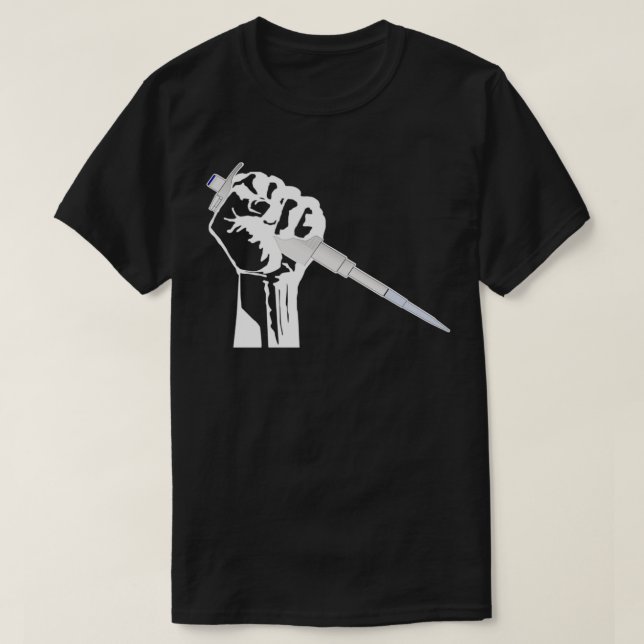Pipette verktyg av biologer och laboratorieteknike t shirt (Design framsida)