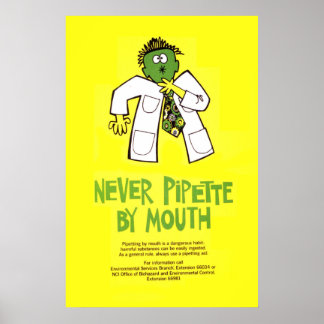 Pipettera aldrig med munnen poster